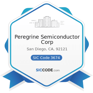 Peregrine Semiconductor Corp - SIC Code 3674 - Semiconductors and Related Devices