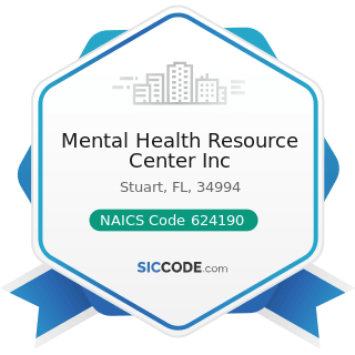 Mental Health Resource Center Inc - NAICS Code 624190 - Other Individual and Family Services